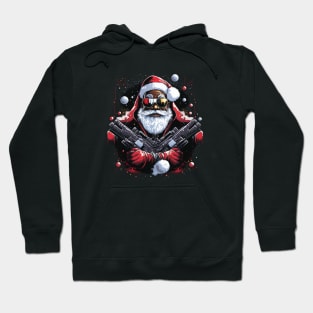 Hood Santa, Black Santa, Afro Santa, Black Christmas Hoodie